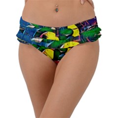 Colorful Shapes Abstract Painting                    Frill Bikini Bottom
