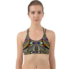 Abstract Art Fractal Pattern Back Web Sports Bra