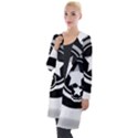 Star Black Button Hooded Pocket Cardigan View1