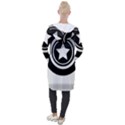 Star Black Button Hooded Pocket Cardigan View2