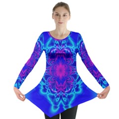 Digital Art Artwork Fractal Color Abstact Long Sleeve Tunic 