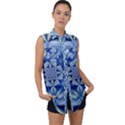 Abstract Art Artwork Fractal Design Sleeveless Chiffon Button Shirt View1