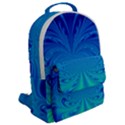 Digital Arts Fractals Futuristic Blue Magenta Flap Pocket Backpack (Large) View2