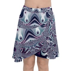 Fractal Art Artwork Design Chiffon Wrap Front Skirt