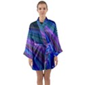 Background Abstract Curves Long Sleeve Kimono Robe View1