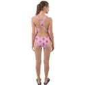Texture Star Backgrounds Pink Cut-Out Back One Piece Swimsuit View2