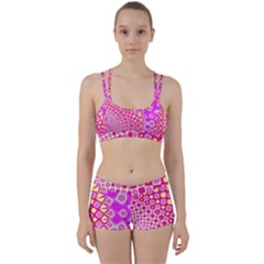 Digital Arts Fractals Futuristic Pink Perfect Fit Gym Set