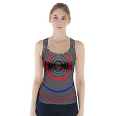 Art Design Fractal Circle Racer Back Sports Top