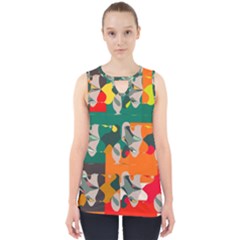 Retro Colors Texture                      Cut Out Tank Top