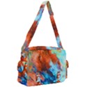 Orange blue texture                   Buckle Multifunction Bag View2
