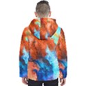 Orange blue texture                      Men s Hooded Puffer Jacket View2