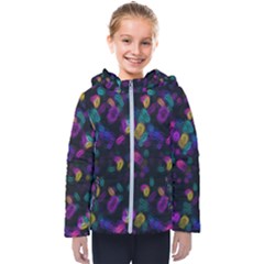 Neon Brushes                     Kids  Hooded Puffer Jacket