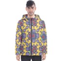 Shapes on a yellow background                      Men s Hooded Puffer Jacket View1