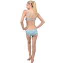 Wood Texture Diagonal Pastel Blue Layered Top Bikini Set View2