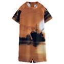 Digital Art Artwork Ship Boats Sea Kids  Boyleg Half Suit Swimwear View1