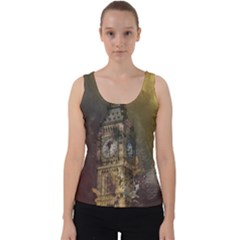 London Big Ben Building Velvet Tank Top