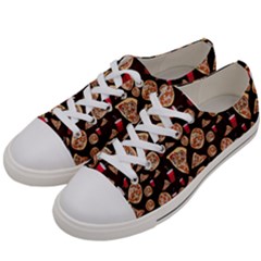 Pizza Pattern Women s Low Top Canvas Sneakers