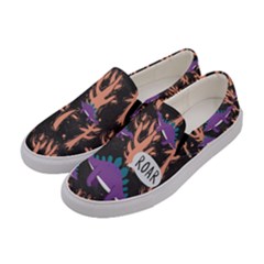 Dinosaurs Pattern Women s Canvas Slip Ons by NiOng