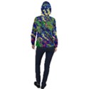 3d colorful texture 2                       Women Hooded Front Pocket Windbreaker View2