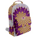Mandala Stained Flower Drawing Flap Pocket Backpack (Large) View2