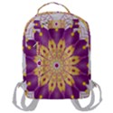 Mandala Stained Flower Drawing Flap Pocket Backpack (Large) View3