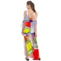 Books Pattern Reading Wallpaper Maxi Chiffon Cover Up Dress View2