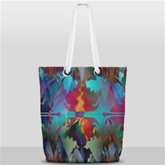 Background Sci Fi Fantasy Colorful Full Print Rope Handle Tote (small)