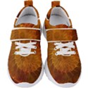 Orange Warm Hues Fractal Chaos Kids  Velcro Strap Shoes View1