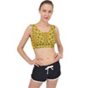 Sensational Stars On Incredible Yellow V-Back Sports Bra View1