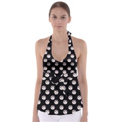 English Breakfast Black Babydoll Tankini Top