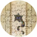 The Fantasy Eye, Mandala Design Wooden Puzzle Round View1