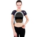 Astronaut Space Astronomy Universe Crew Neck Crop Top View1