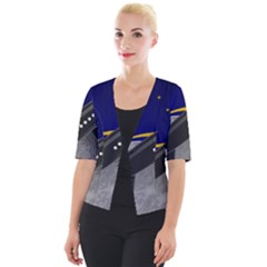 Science Fiction Sci Fi Sci Fi Logo Cropped Button Cardigan