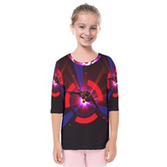 Science Fiction Cover Adventure Kids  Quarter Sleeve Raglan Tee