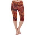 Marbled Paper Mottle Color Movement Lightweight Velour Cropped Yoga Leggings View1