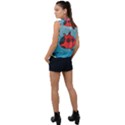 Dive Scuba Ocean Sea Water Fish Sleeveless Chiffon Button Shirt View2
