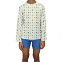 Clouds And Umbrellas Seasons Pattern Kids  Long Sleeve Swimwear View1