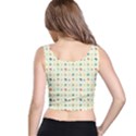 Clouds And Umbrellas Seasons Pattern Crop Top View3