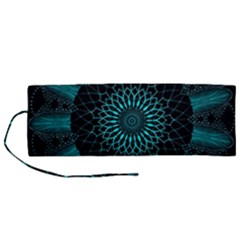 Ornament District Turquoise Roll Up Canvas Pencil Holder (m)