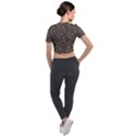 Tribal Leaves House Art Tribal Art Short Sleeve Cropped Jacket View2