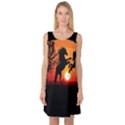 Sunset Horses Shadow Sleeveless Satin Nightdress View1
