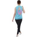 Lady in the pool Mock Neck Chiffon Sleeveless Top View2