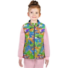 Paint Brushes On A White Background                          Kid s Puffer Vest