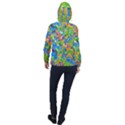 Paint brushes on a white background                           Women Hooded Front Pocket Windbreaker View2