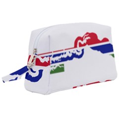 Gambia Flag Map Geography Outline Wristlet Pouch Bag (large)