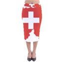 Switzerland Country Europe Flag Velvet Midi Pencil Skirt View1