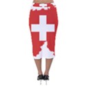 Switzerland Country Europe Flag Velvet Midi Pencil Skirt View2