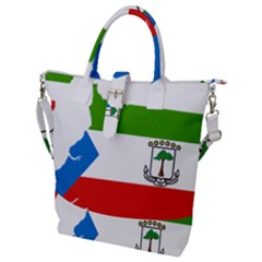 Equatorial Guinea Flag Map Buckle Top Tote Bag by Sapixe