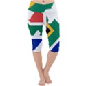 Africa Borders Country Flag Lightweight Velour Cropped Yoga Leggings View1