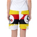 Uganda Flag Map Geography Outline Women s Basketball Shorts View2